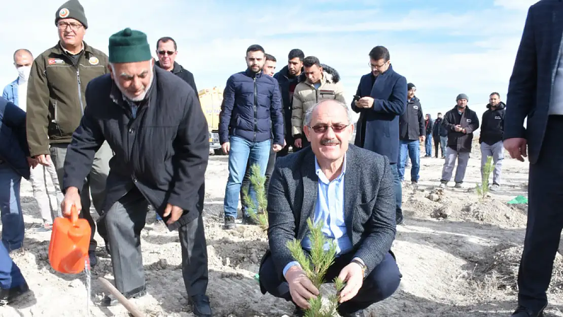 Karapınar'da alıç fidanı dikildi