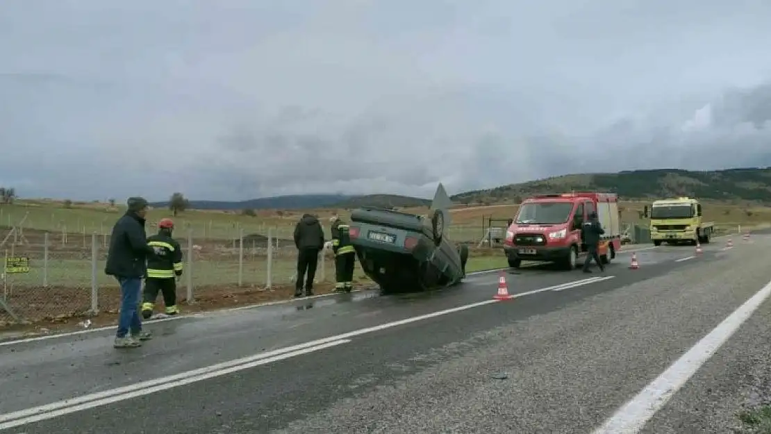 Konya'da kontrolden çıkan otomobil devrildi: 1 ölü