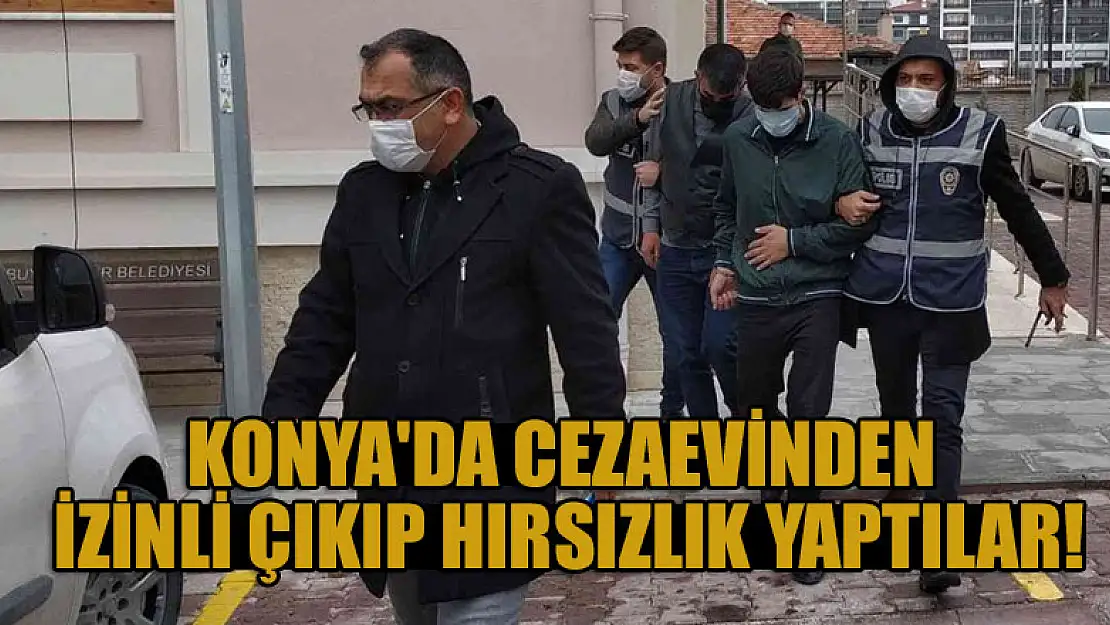 Konya'da cezaevinden izinli çıkıp hırszılık yaptılar!