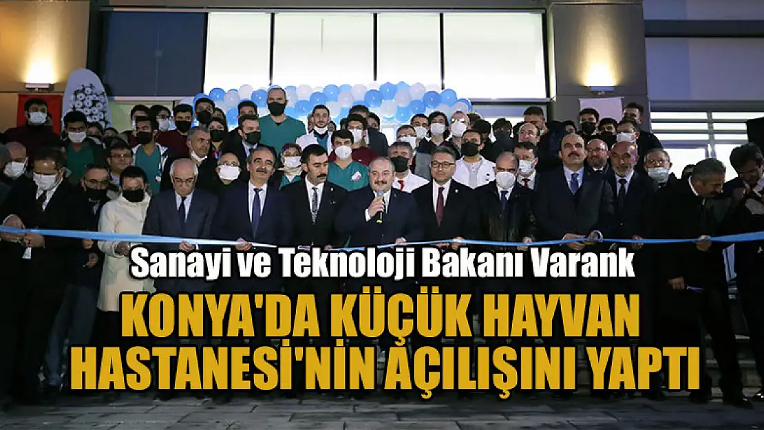 Sanayi ve Teknoloji Bakanı Varank, Konya'da Küçük Hayvan Hastanesi'nin açılışını yaptı: