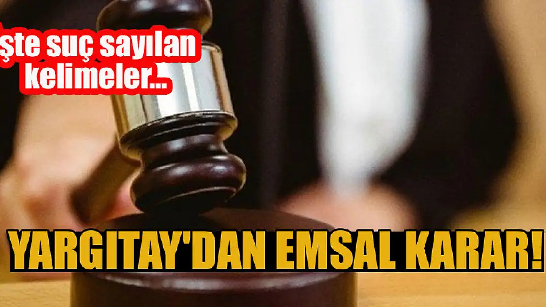 Yargıtay'dan emsal karar! İşte suç sayılan kelimeler