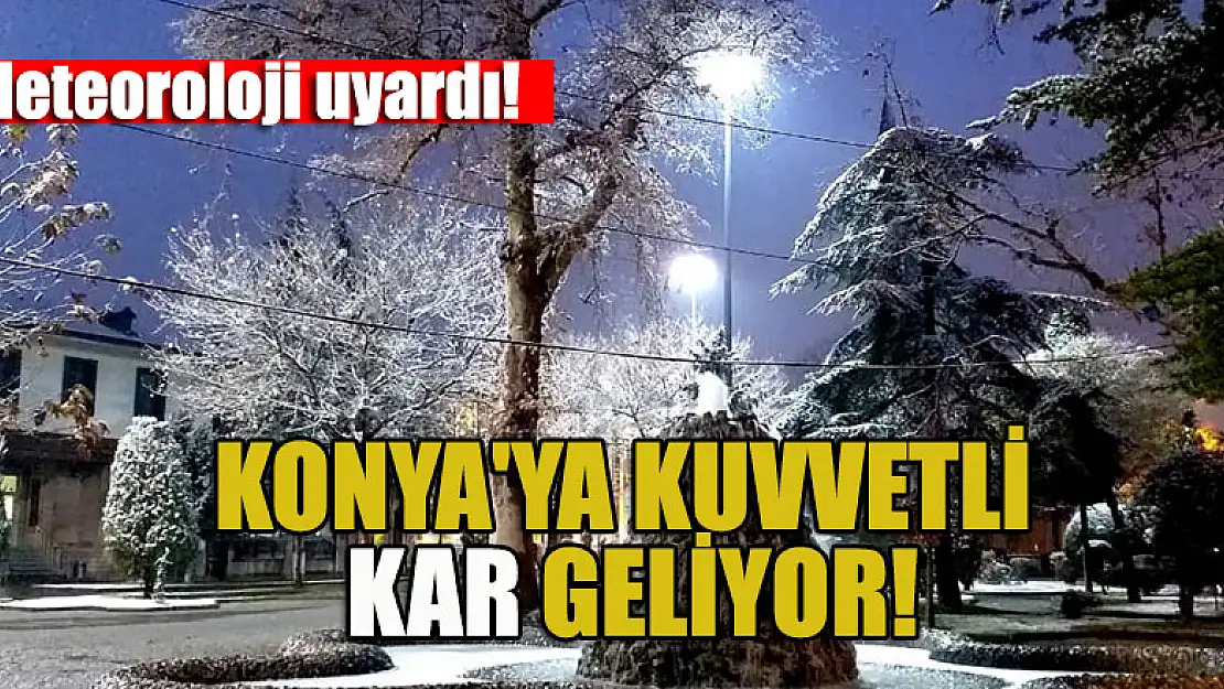 Meteoroloji uyardı! Konya'ya kuvvetli kar geliyor!