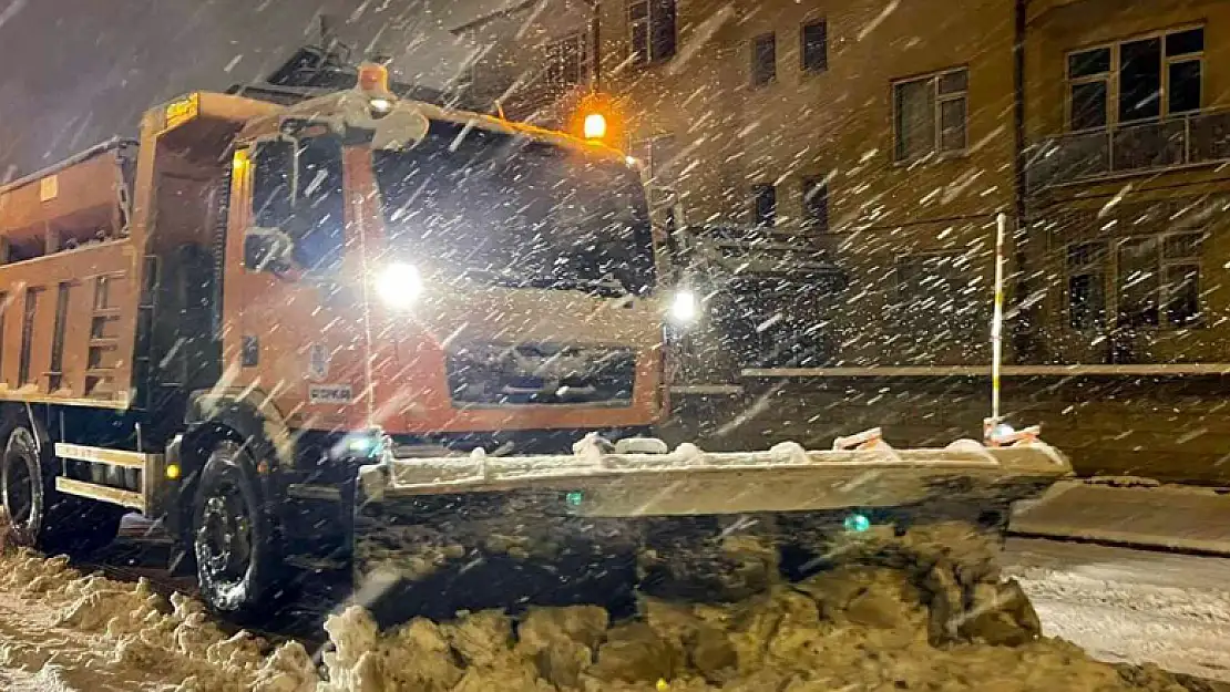 Selçuklu'da kar mesaisi