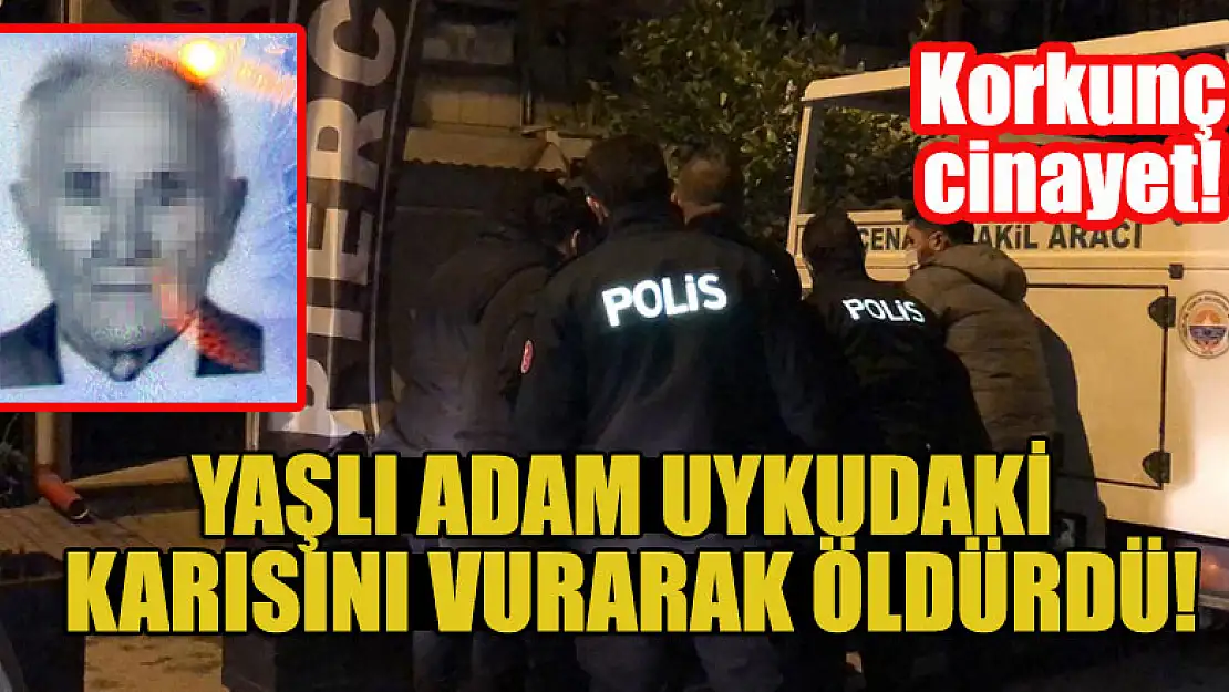 Korkunç cinayet! Yaşlı adam, uykudaki karısını vurarak öldürdü