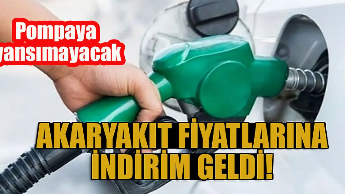 Akaryakıt fiyatlarına indirim geldi! Pompaya yansımayacak