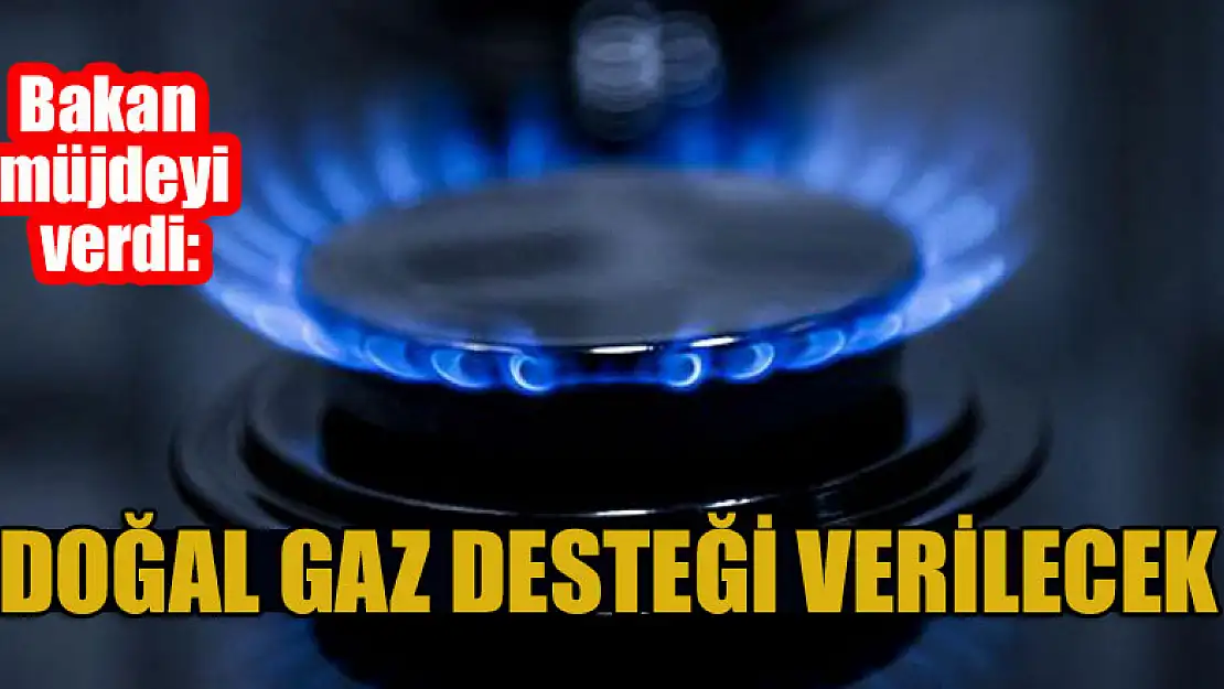 Bakan müjdeyi verdi: Doğal gaz desteği verilecek