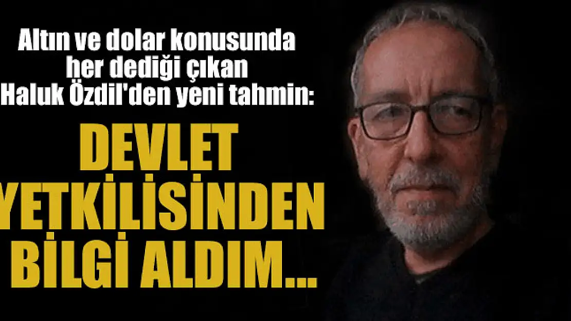 Altın ve dolar konusunda her dediği çıkan Haluk Özdil'den yeni tahmin: Devlet yetkilisinden bilgi aldım...