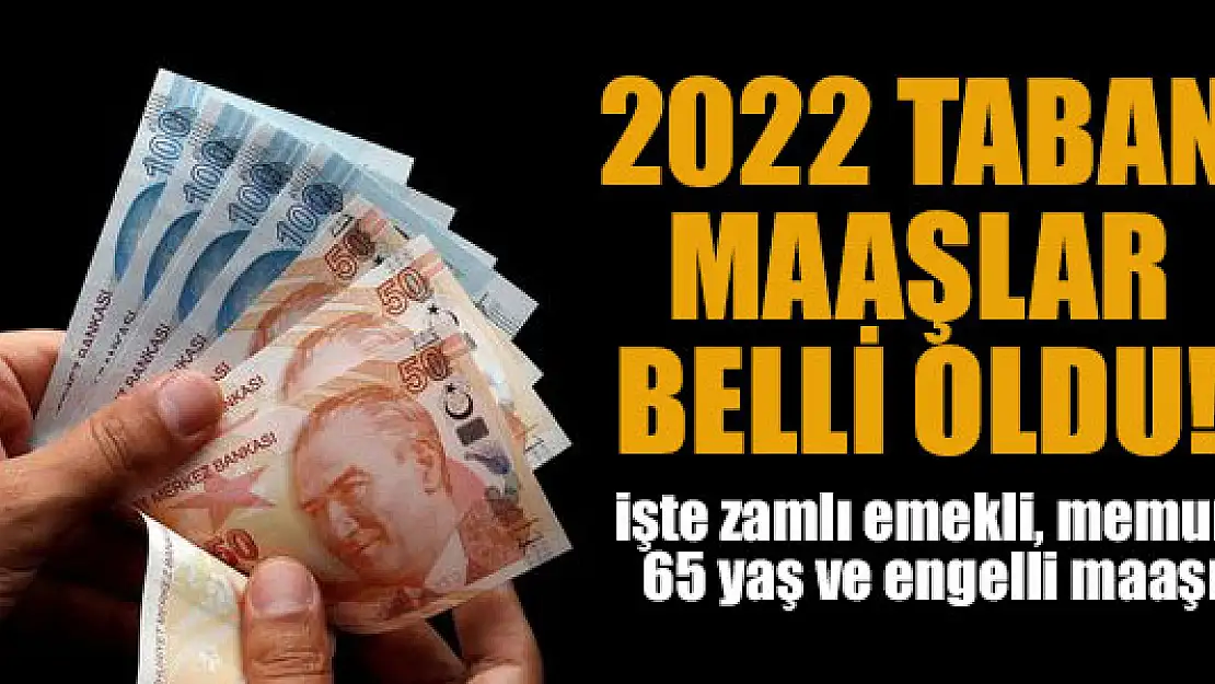 2022 taban maaşlar belli oldu! işte zamlı emekli, memur, 65 yaş ve engelli maaşı