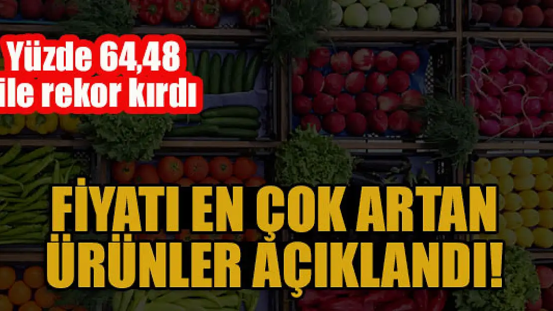 Fiyatı en çok artan ürünler açıklandı! Yüzde 64,48 ile rekor kırdı