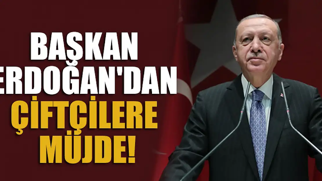 Başkan Erdoğan'dan çiftçilere müjde!