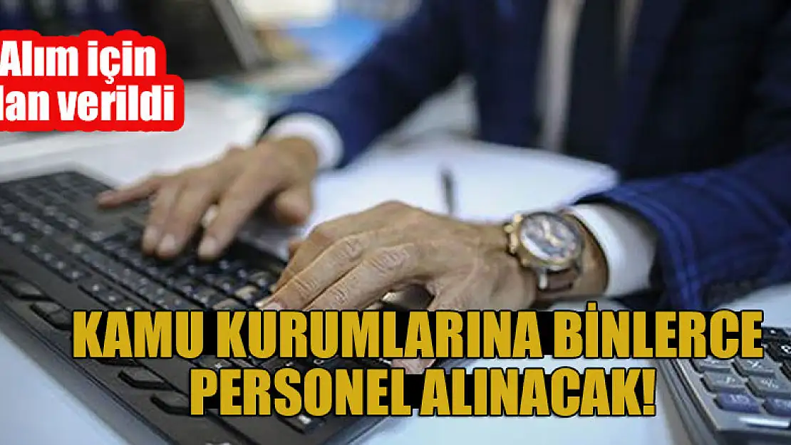 Kamu kurumlarına binlerce personel alınacak: Alım için ilan verildi