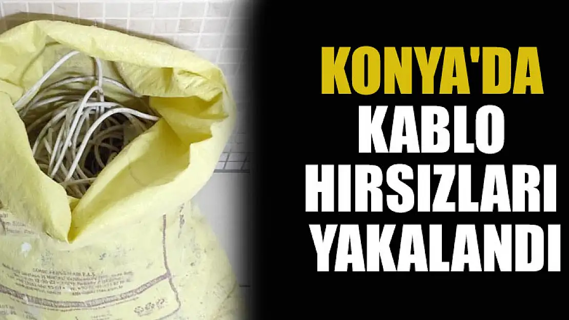 Konya'da kablo hırsızlığı iddiasıyla 3 zanlı tutuklandı