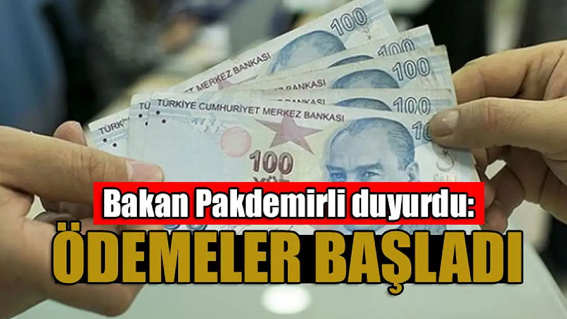 Bakan Pakdemirli duyurdu: Ödemeler başladı