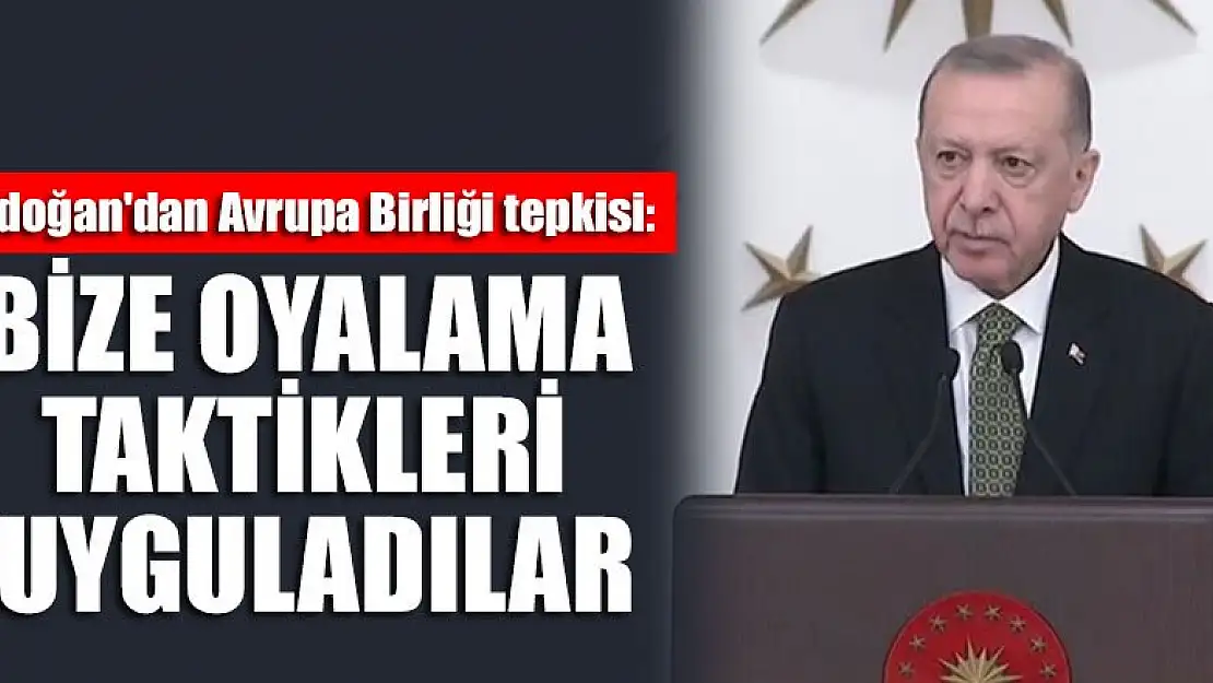 Cumhurbaşkanı Erdoğan'dan Avrupa Birliği tepkisi: Bize oyalama taktikleri uyguladılar