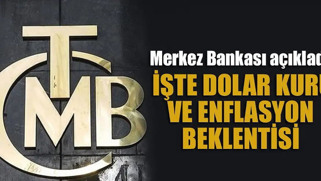 Merkez Bankası açıkladı: İşte dolar kuru ve enflasyon beklentisi