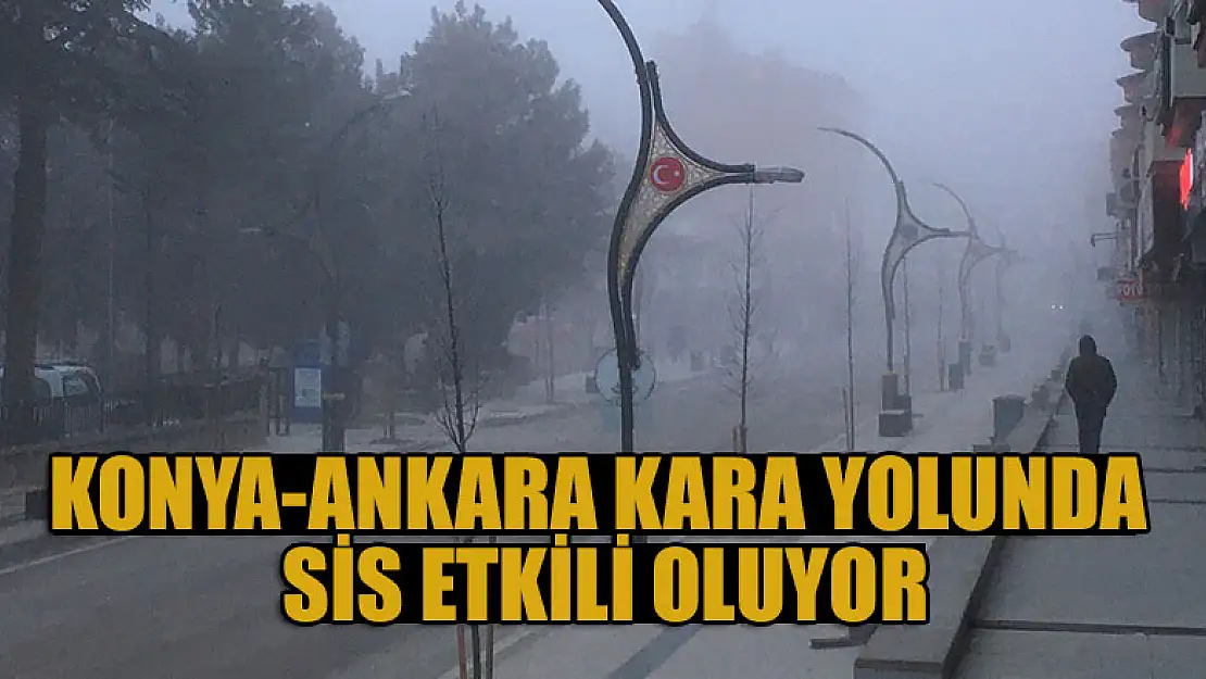 Konya-Ankara kara yolunda sis etkili oluyor