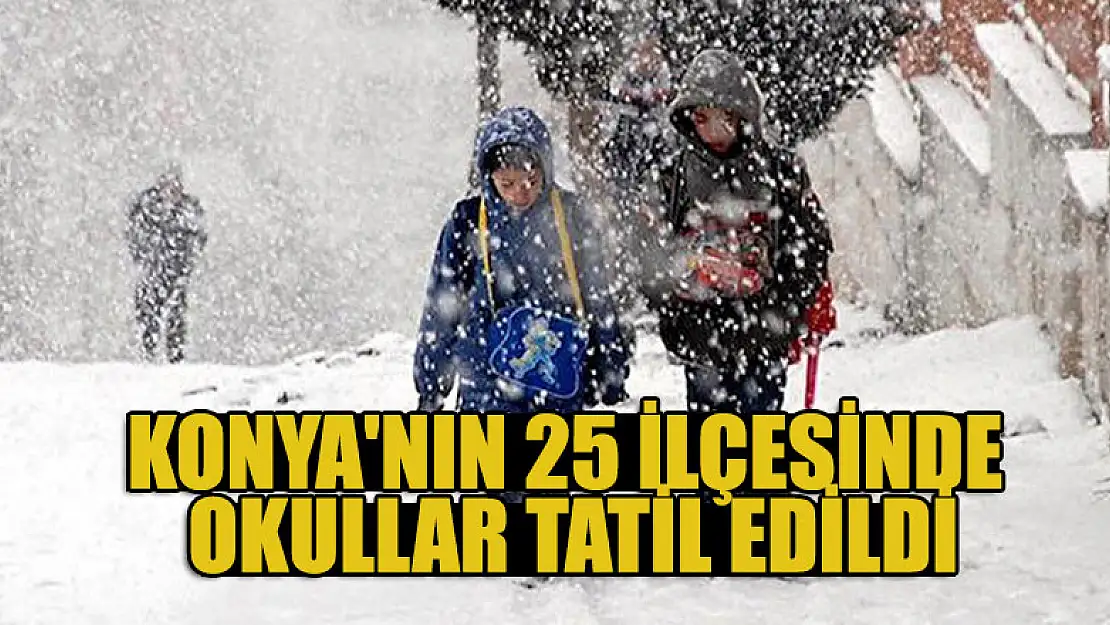 Konya'nın 25  ilçesinde kar nedeniyle yüz yüze eğitime ara verildi