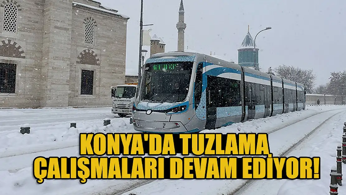 Konya'da tuzlama çalışmaları devam ediyor