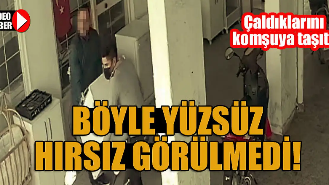 Böyle yüzsüz hırsız görülmedi! Çaldıklarını komşuya taşıttı