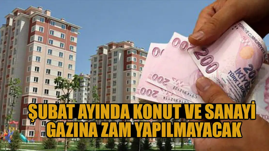 Şubat ayında konut ve sanayi gazına zam yapılmayacak