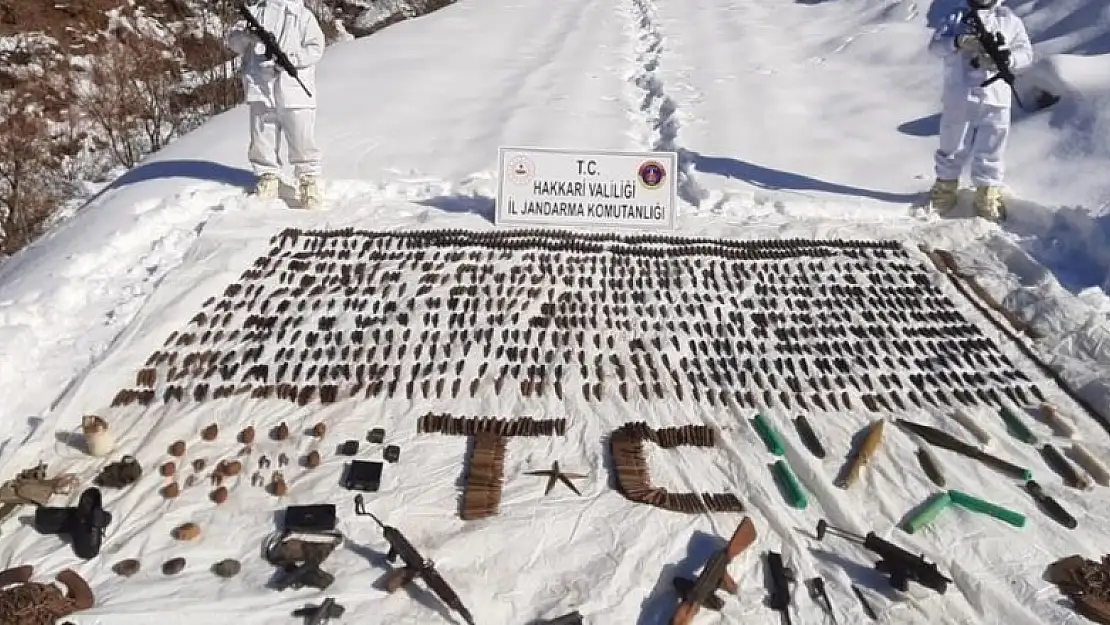 Hakkari'de çok sayıda mühimmat ele geçirildi