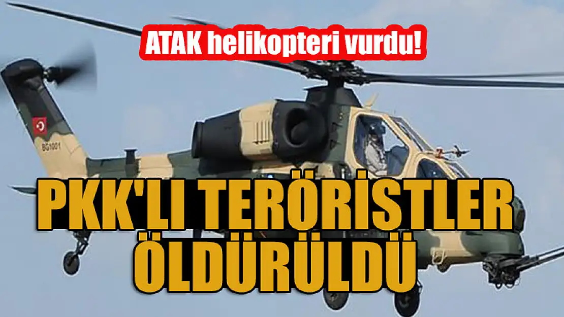 ATAK helikopteri vurdu: PKK'lı 4 terörist öldürüldü