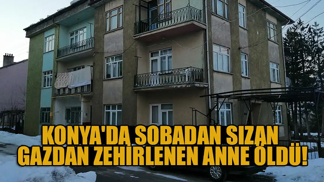 Konya'da sobadan sızan gazdan zehirlenen anne öldü