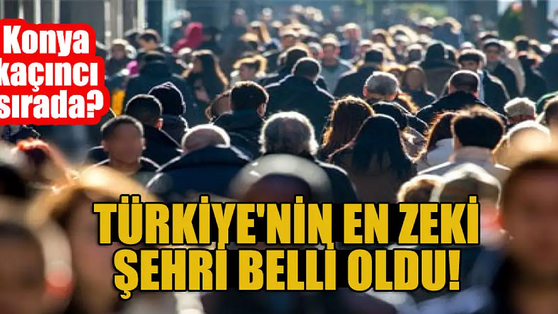 Türkiye'nin en zeki şehri belli oldu! Konya kaçıncı sırada?