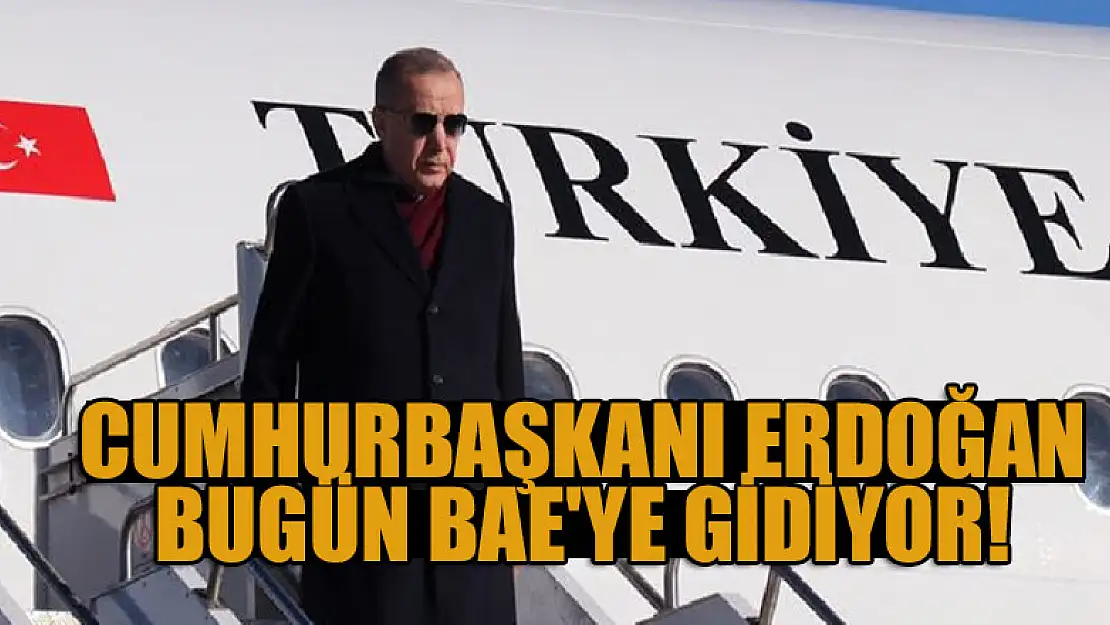 Cumhurbaşkanı Erdoğan bugün BAE'ye gidiyor