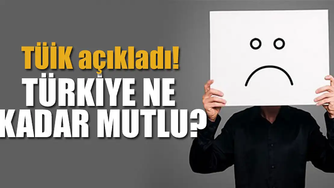 TÜİK açıkladı: Türkiye ne kadar mutlu?