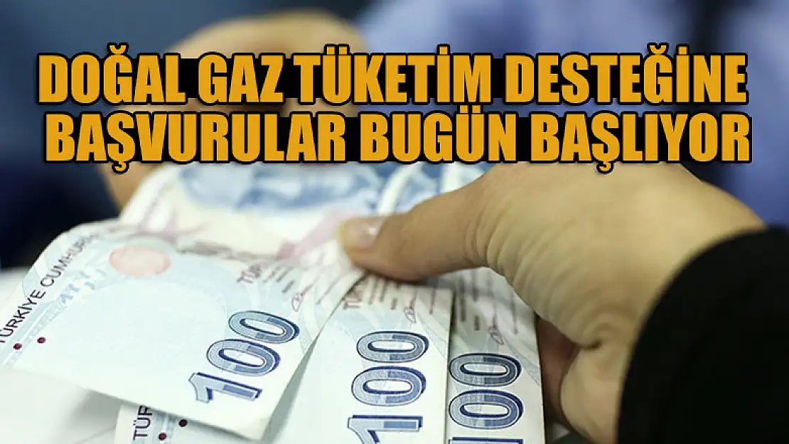 Doğal gaz tüketim desteğine başvurular bugün başlıyor