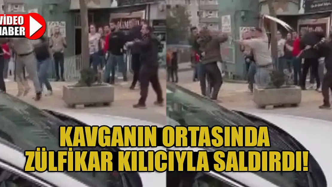 Kavganın ortasında zülfikar kılıcıyla saldırdı!