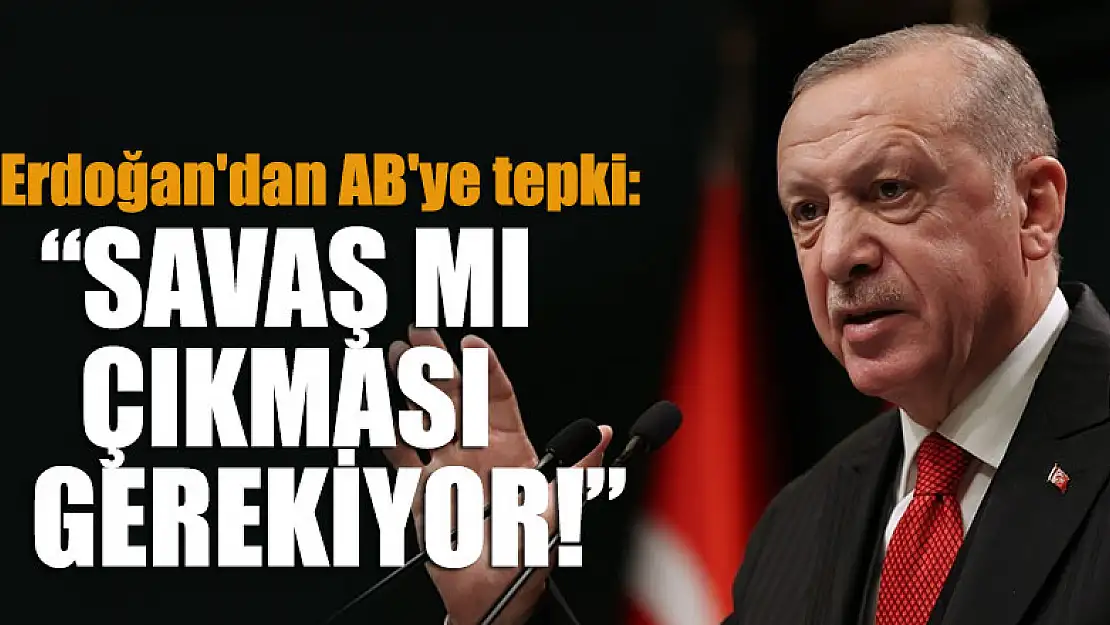 Erdoğan'dan AB'ye tepki: Savaş mı çıkması gerekiyor