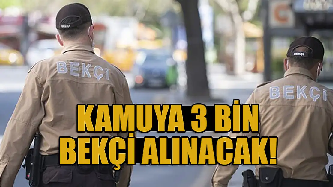 Kamuya 3 bin bekçi alınacak! İşte detaylar...