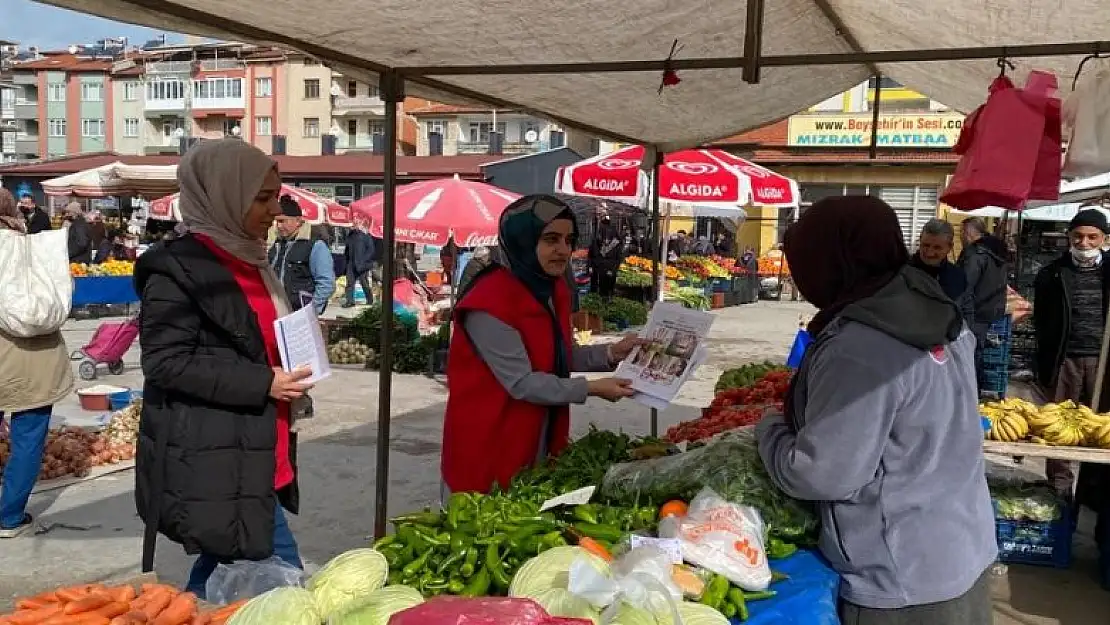 Beyşehir'e Dünya Kadınlar Günü'nde kadınlar için stant açıldı