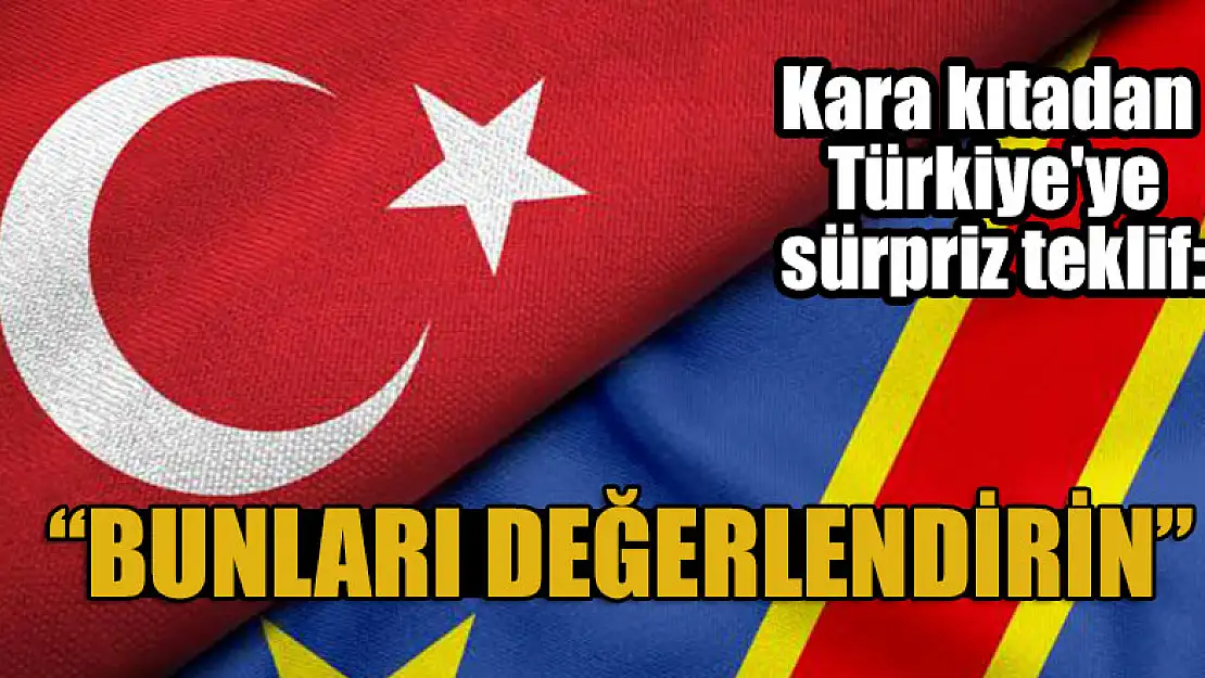 Kara kıtadan Türkiye'ye sürpriz teklif: Bunları değerlendirin