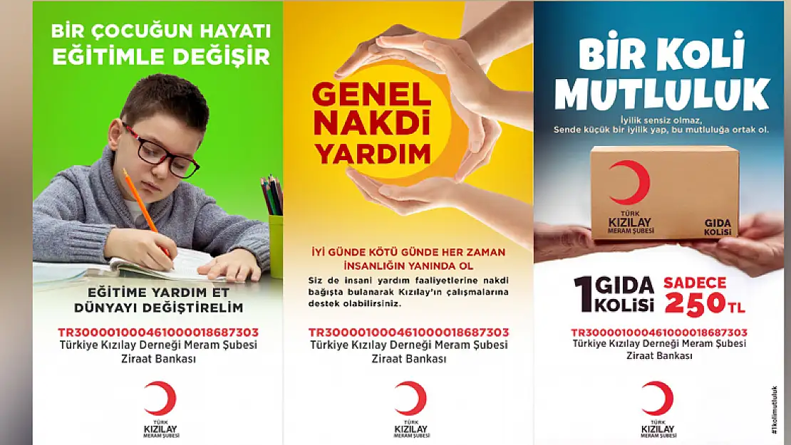 Kızılay Meram Şubesi, ihtiyaç sahiplerinin yanında