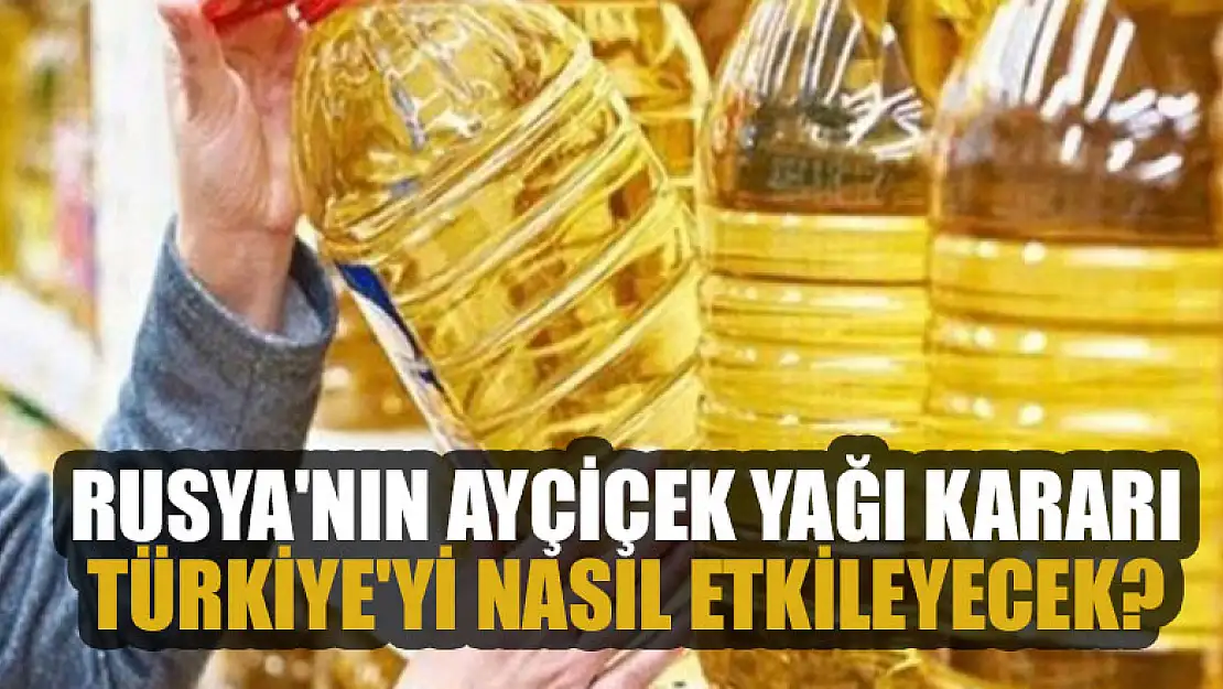 Rusya'nın ayçiçek yağı kararı Türkiye'yi nasıl etkileyecek?