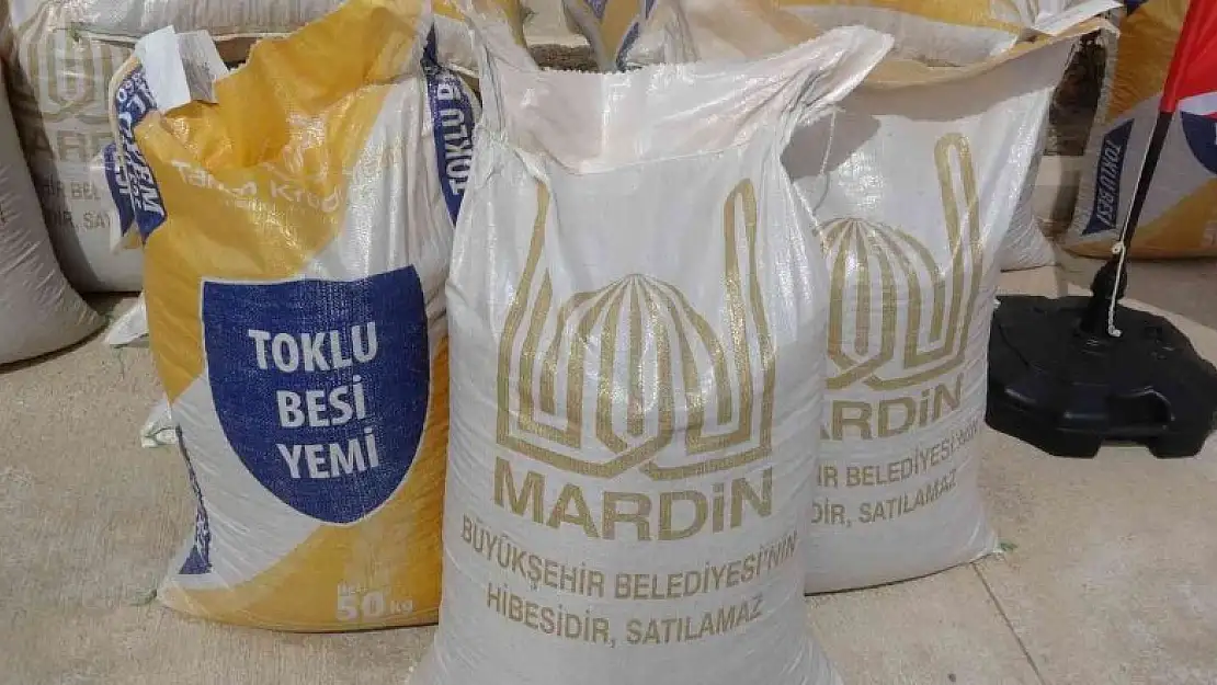 Mardin'de üreticilere yüzde 90 hibe ile yem dağıtıldı