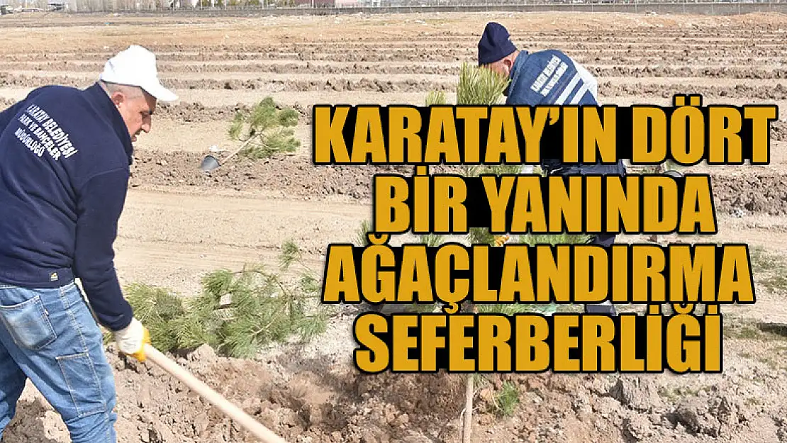 Karatay'ın dört bir yanında ağaçlandırma seferberliği SÜRÜYOR