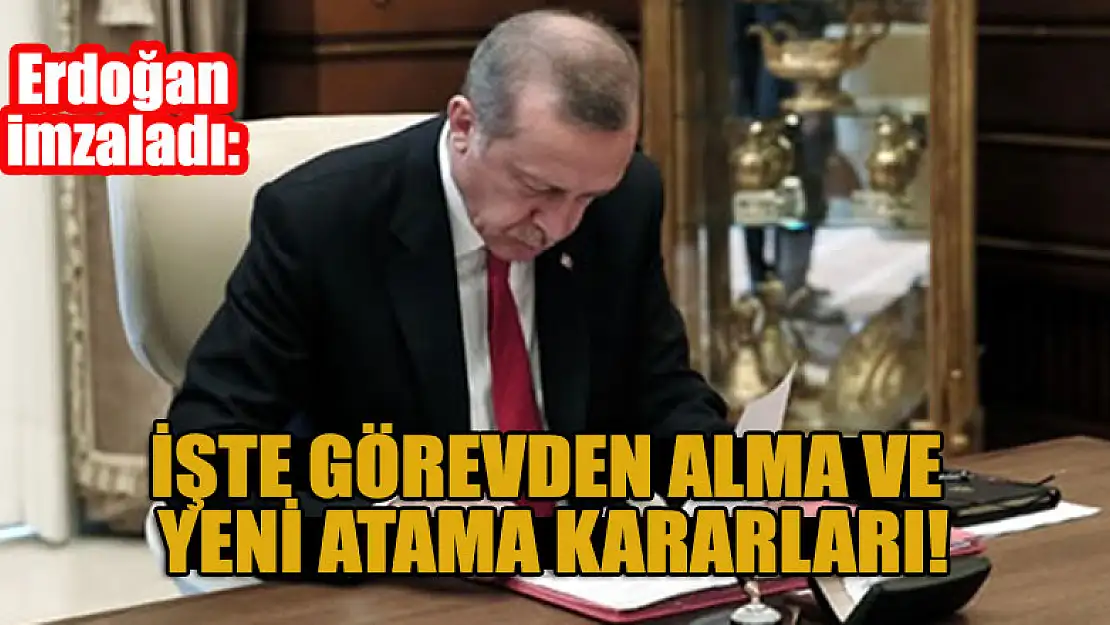 Erdoğan imzaladı: İşte görevden alma ve yeni atama kararları!