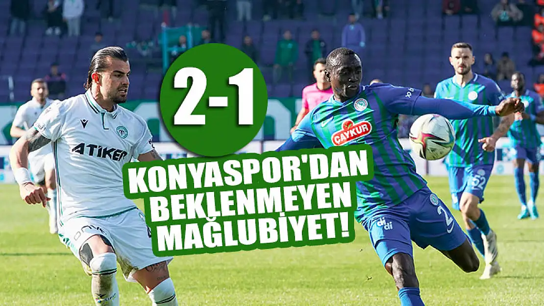 Konyaspor'dan beklenmeyen mağlubiyet! 2-1