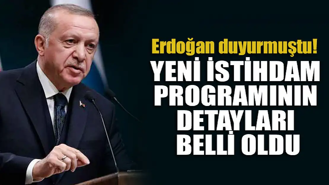 Erdoğan duyurmuştu! Yeni istihdam programının detayları belli oldu