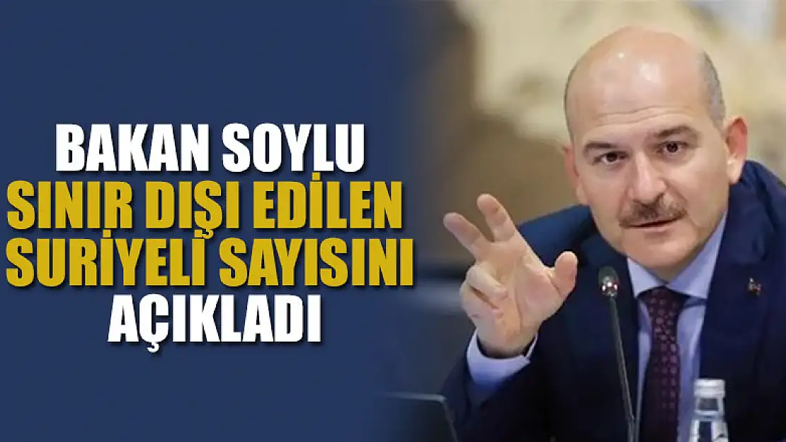 Bakan Soylu, sınır dışı edilen Suriyeli sayısını açıkladı