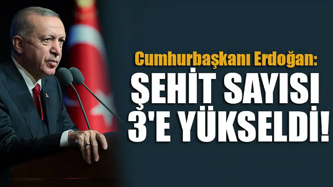 Cumhurbaşkanı Erdoğan: Pençe Kilit'te şehit sayısı 3'e yükseldi