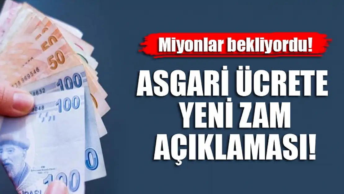 Milyonlar bekliyordu! Asgari ücrete yeni zam açıklaması