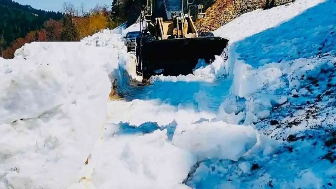 Sinop'ta kar nedeniyle kapalı olan köy yolu ulaşıma açıldı