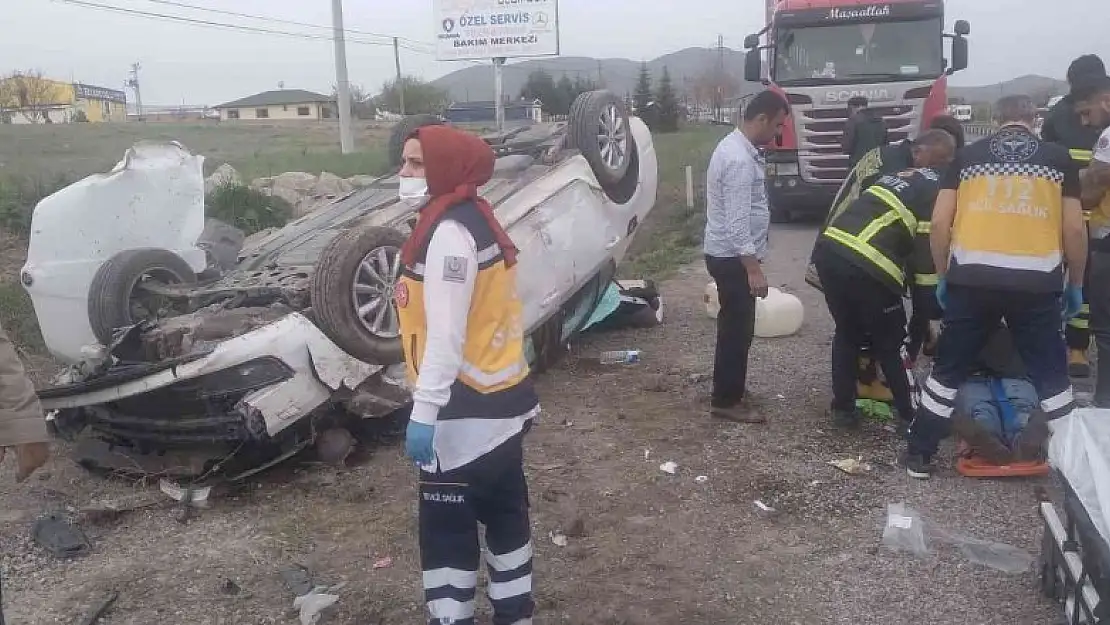 Nevşehir'de otomobil takla attı: 3 yaralı