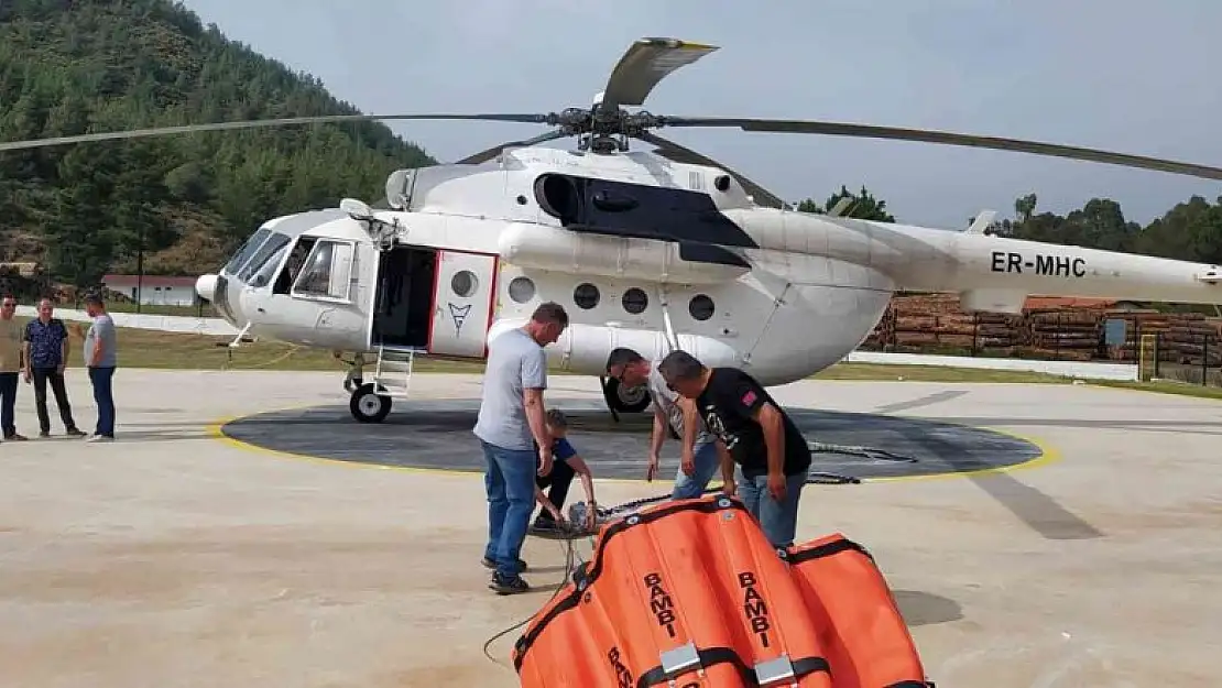 Muğla'da ilk yangın helikopteri göreve başladı