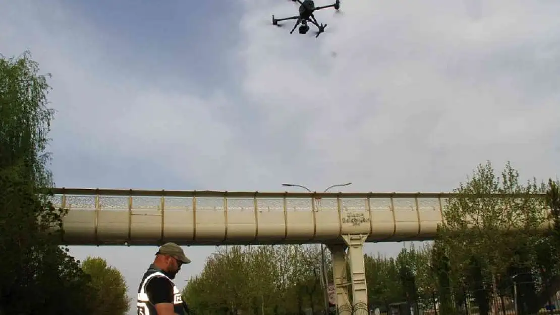 Elazığ'da bayram öncesi drone destekli trafik denetimi